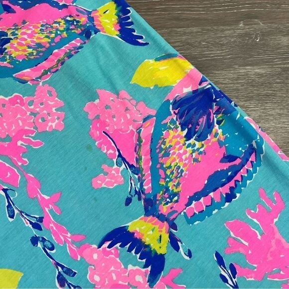 Lilly Pulitzer Riva Dress Shorely Blue Sandstorm Women’s Size S (Small flaws) - Picture 4 of 8